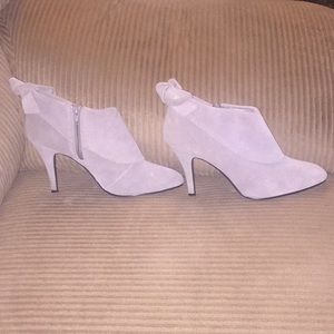 Grey high heel booties